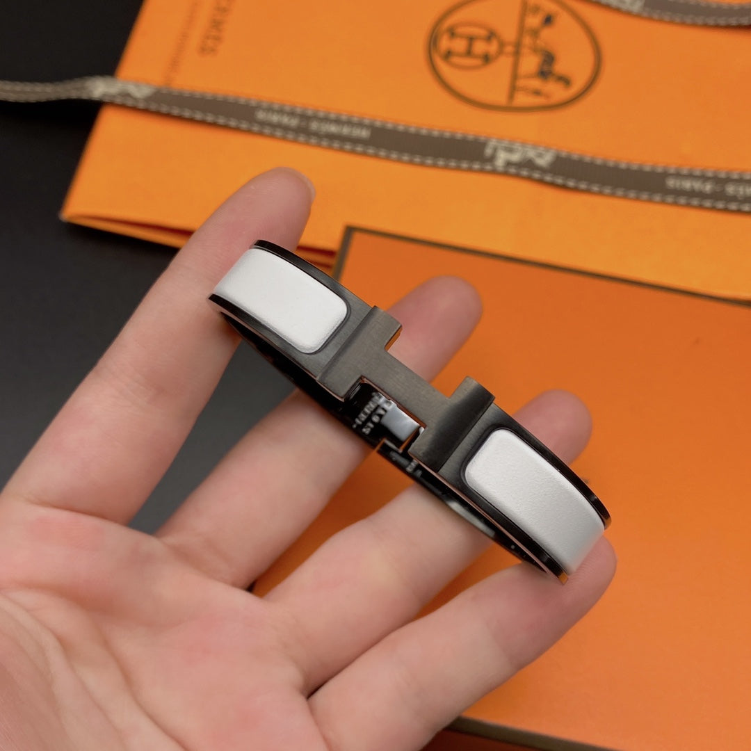 [CiCi]H BRACELET 12MM BLACK WHITE CERAMIC