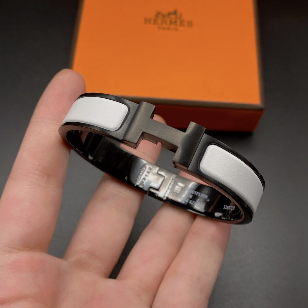 [CiCi]H BRACELET 12MM BLACK WHITE CERAMIC
