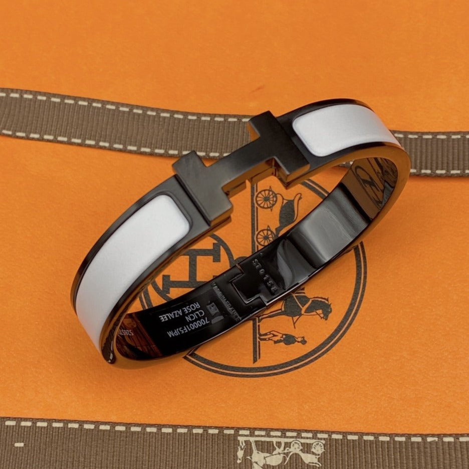 [CiCi]H BRACELET 12MM BLACK WHITE CERAMIC
