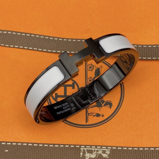 [CiCi]H BRACELET 12MM BLACK WHITE CERAMIC