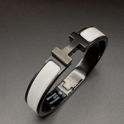 [CiCi]H BRACELET 12MM BLACK WHITE CERAMIC