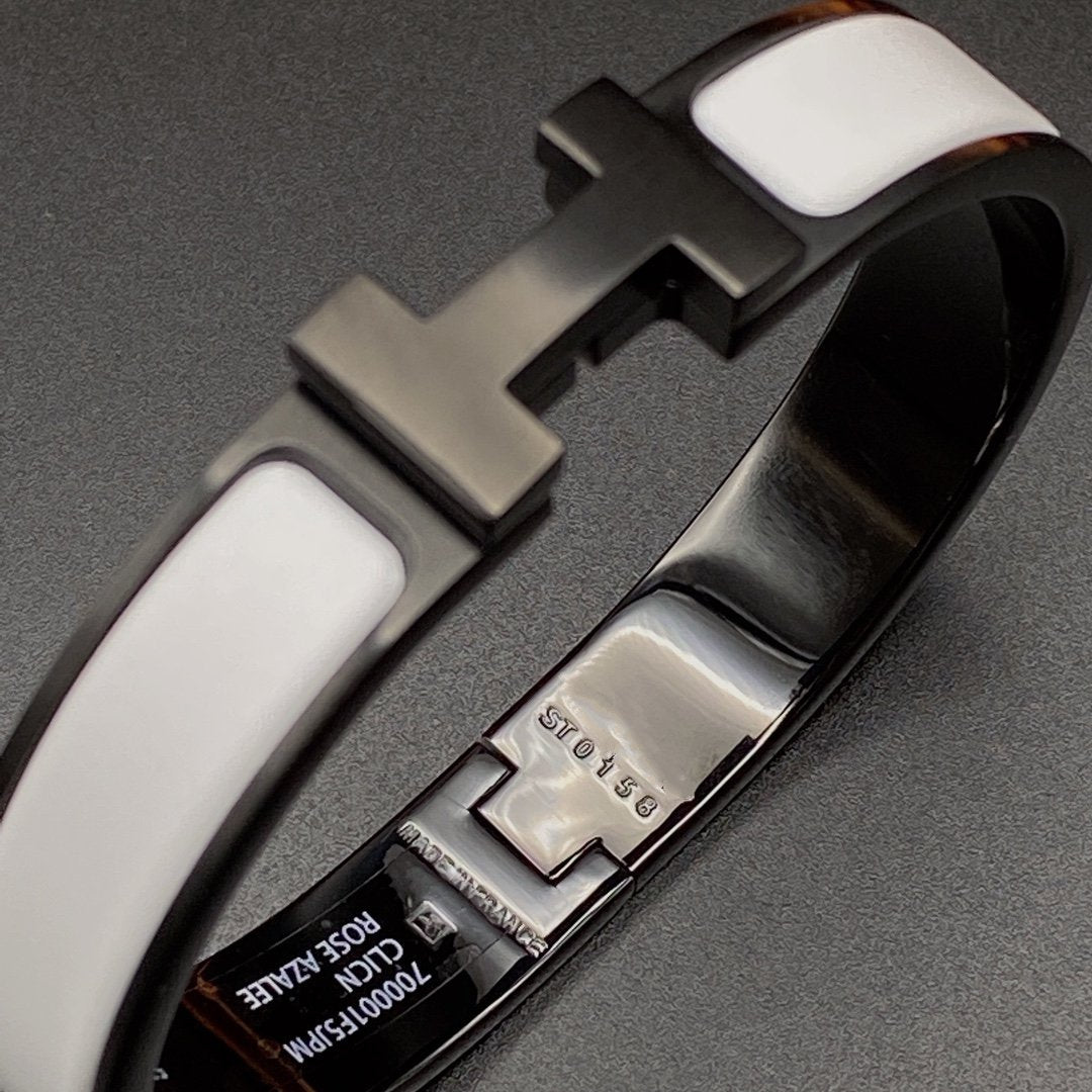 [CiCi]H BRACELET 12MM BLACK WHITE CERAMIC