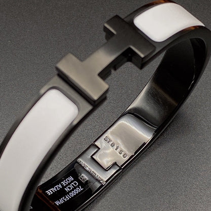 [CiCi]H BRACELET 12MM BLACK WHITE CERAMIC