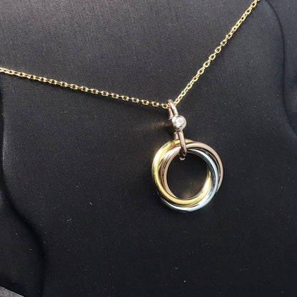 [CiCi]TRINITY SILVER GOLD PINK GOLD NECKLACE