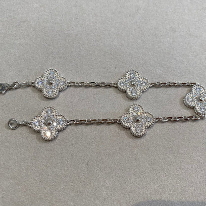 [CiCi] CLOVER 5 MOTIF FULL DIAMOND BRACELET COLLECTION
