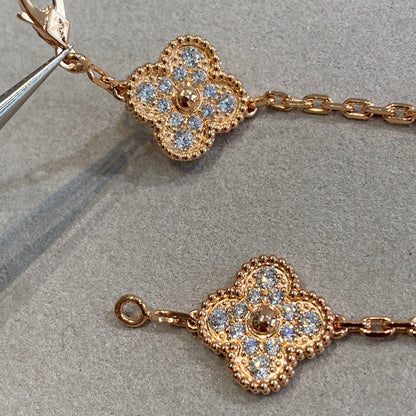 [CiCi] CLOVER 5 MOTIF FULL DIAMOND BRACELET COLLECTION