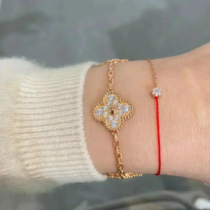 [CiCi] CLOVER 5 MOTIF FULL DIAMOND BRACELET COLLECTION