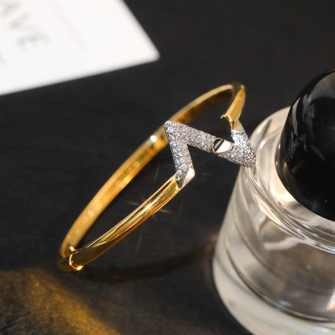 [CiCi]VOLTE UPSITE DOWN GOLD DIAMOND BRACELET