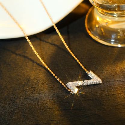 [CiCi]VOLT SILVER DIAMOND PEDANT NECKLACE