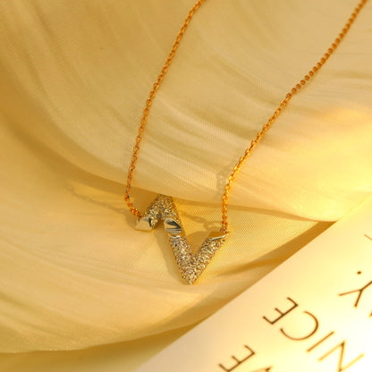 [CiCi]VOLT SILVER DIAMOND PEDANT NECKLACE