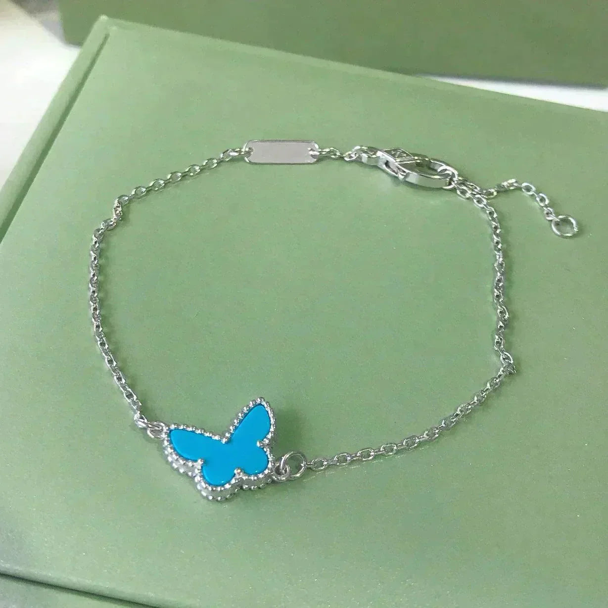 [CiCi]BUTTERFLY TURQUOISE BUTTERFLY BRACELET SILVER