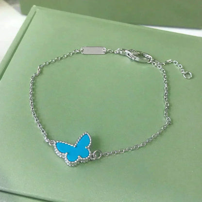 [CiCi]BUTTERFLY TURQUOISE BUTTERFLY BRACELET SILVER