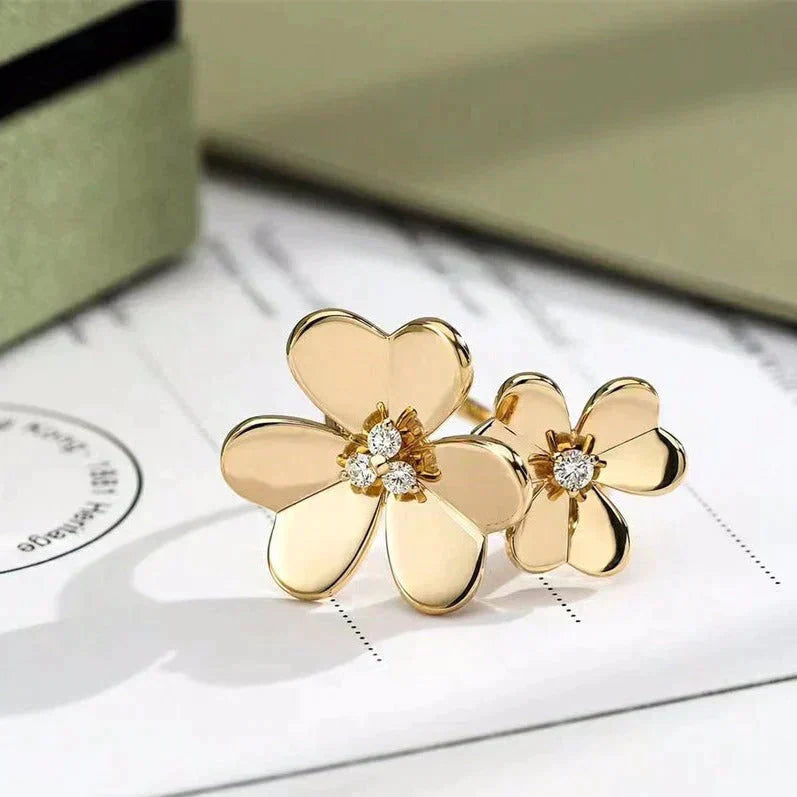 [CiCi]CLOVER COMOS GOLD DIAMOND RING