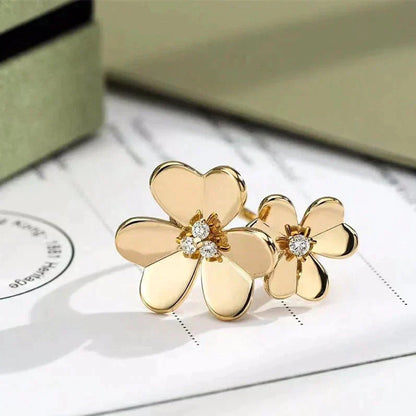 [CiCi]CLOVER COMOS GOLD DIAMOND RING