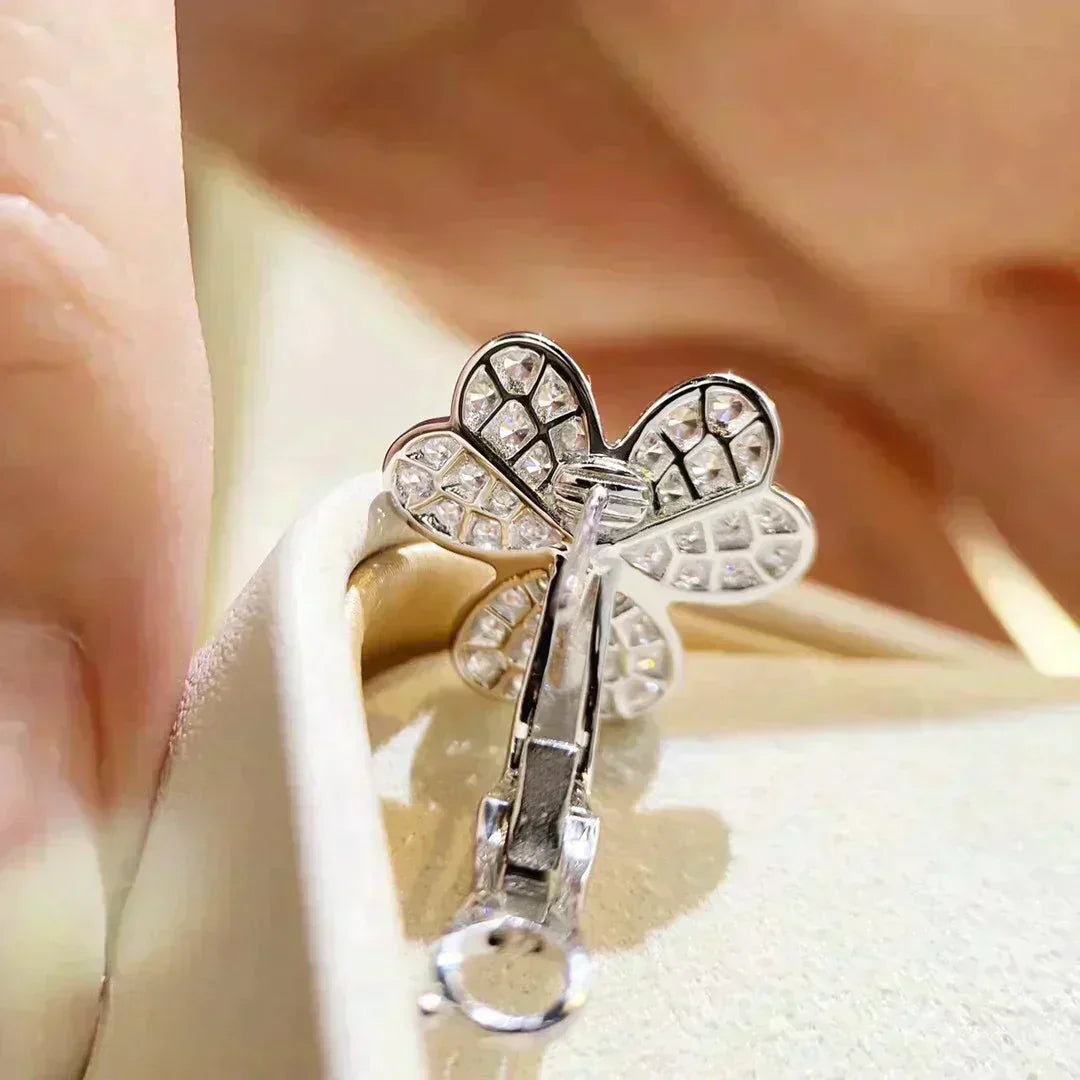 [CiCi]CLOVER COMOS DIAMOND EARRINGS SILVER