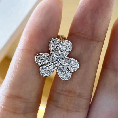 [CiCi]CLOVER COMOS DIAMOND EARRINGS SILVER