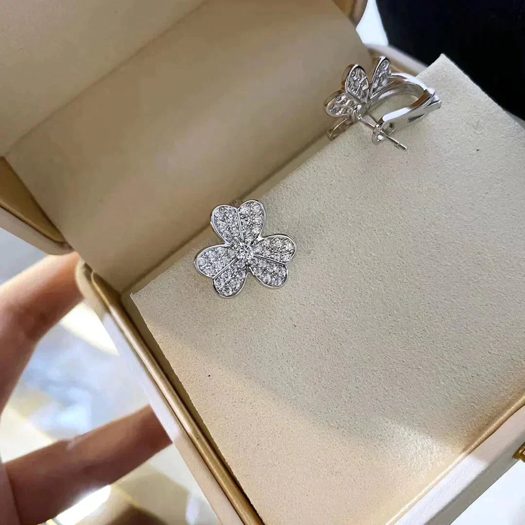 [CiCi]CLOVER COMOS DIAMOND EARRINGS SILVER