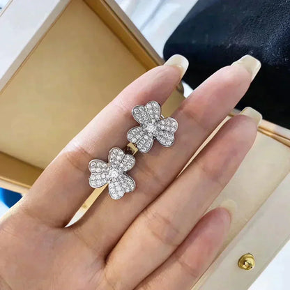 [CiCi]CLOVER COMOS DIAMOND EARRINGS SILVER