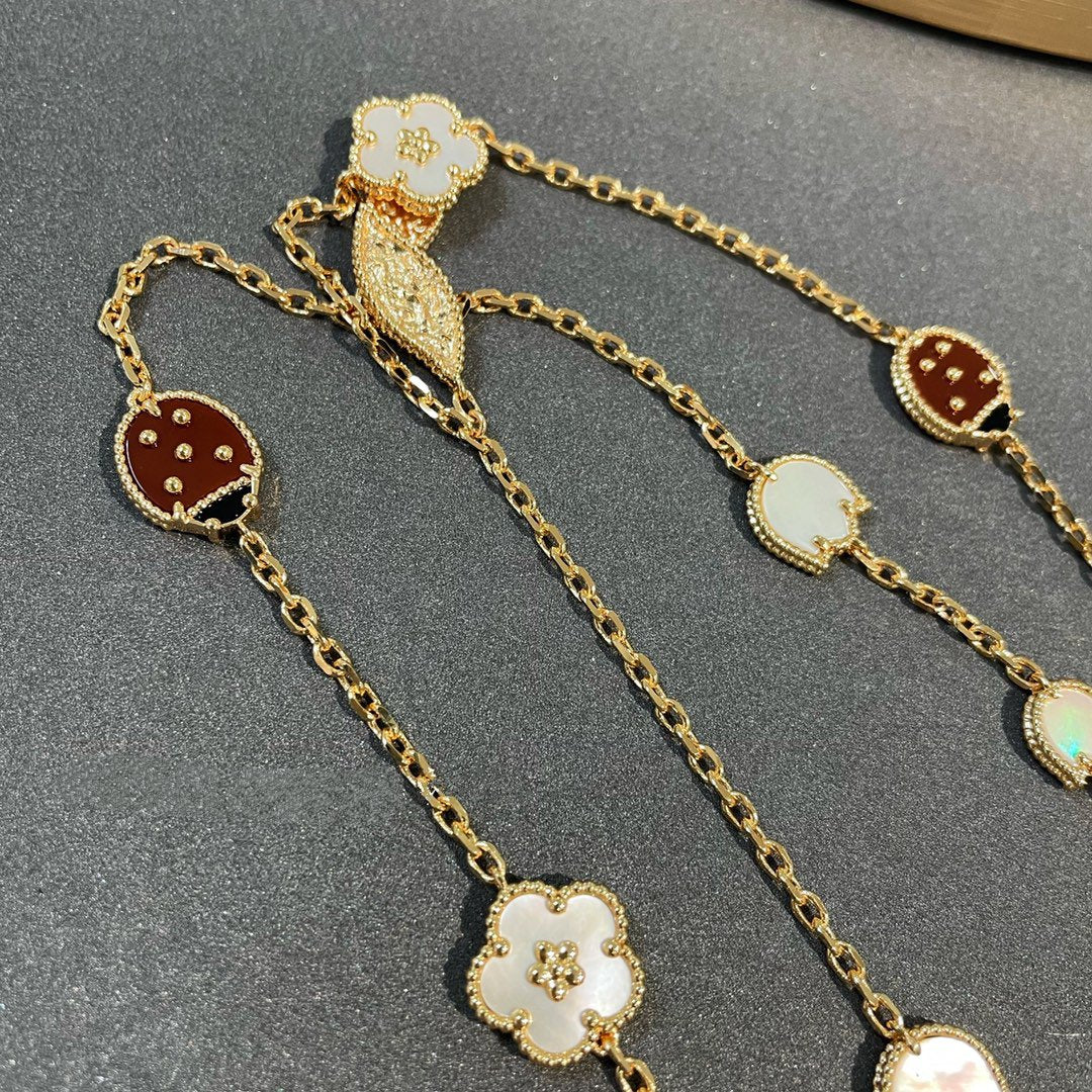 [CiCi]LUCKY SPRING 15 MOTIFS GOLD NECKLACE