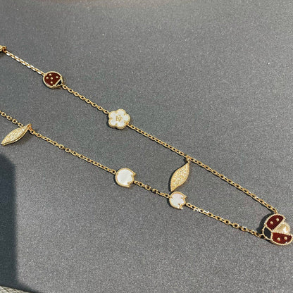 [CiCi]LUCKY SPRING 15 MOTIFS GOLD NECKLACE