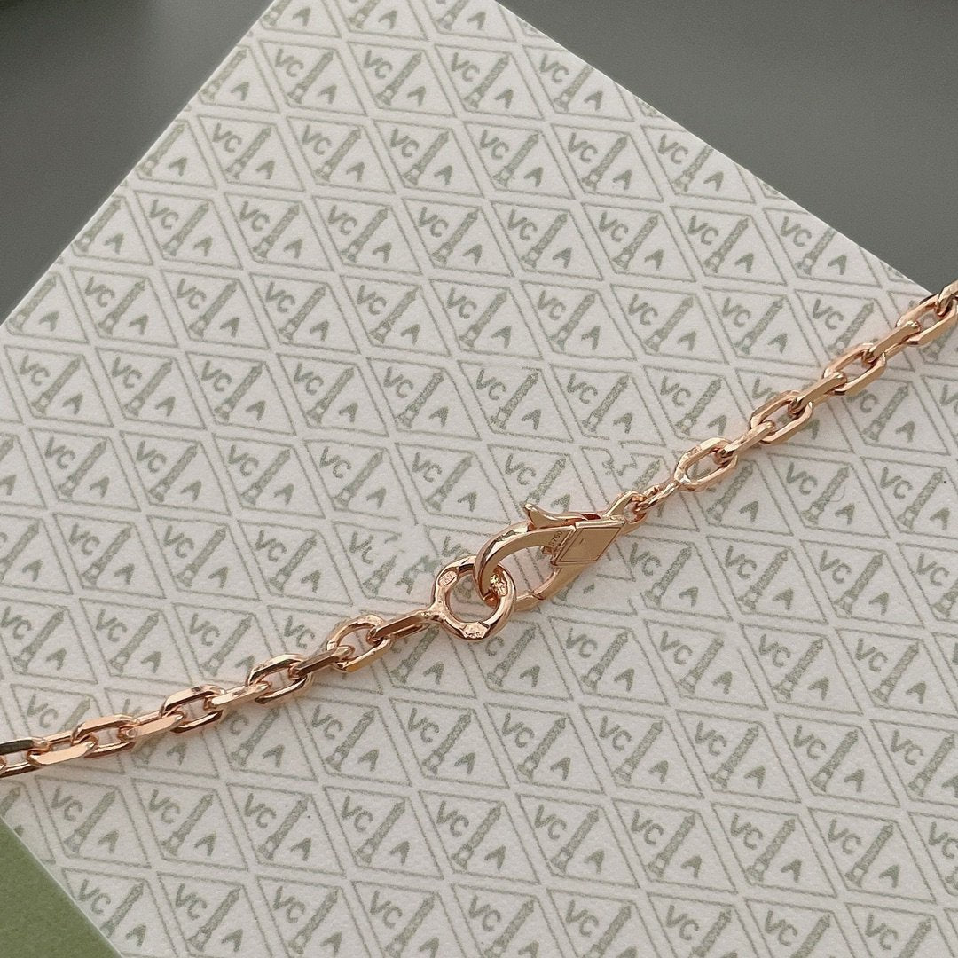 [CiCi]LUCKY SPRING 15 MOTIFS ROSE GOLD NECKLACE