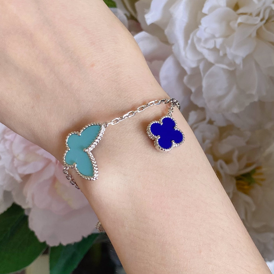 [CiCi]LUCKY SPRING SILVER BRACELET 4 MOTIF