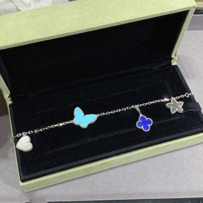 [CiCi]LUCKY SPRING SILVER BRACELET 4 MOTIF