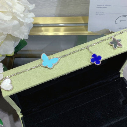 [CiCi]LUCKY SPRING SILVER BRACELET 4 MOTIF