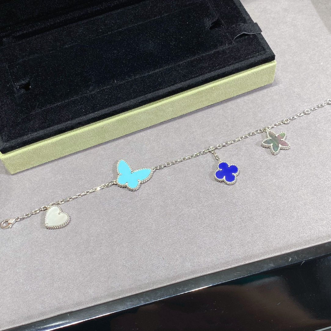 [CiCi]LUCKY SPRING SILVER BRACELET 4 MOTIF