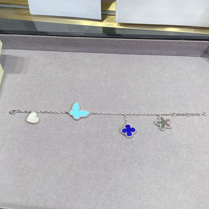 [CiCi]LUCKY SPRING SILVER BRACELET 4 MOTIF