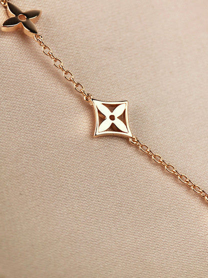 [CiCi]STAR AND SUN 7 MOTIFS GOLD BRACELET