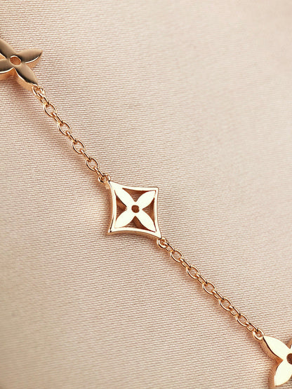 [CiCi]STAR AND SUN 7 MOTIFS GOLD BRACELET