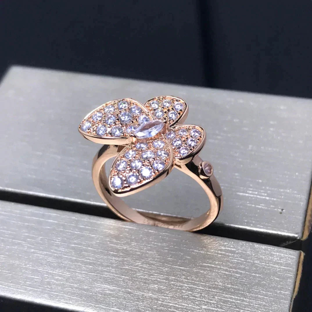 [CiCi]BUTTERFLY PINK GOLD DIAMOND RING