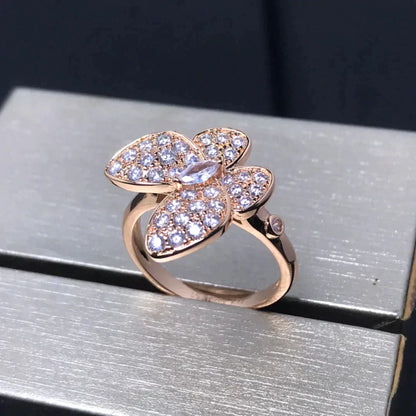 [CiCi]BUTTERFLY PINK GOLD DIAMOND RING