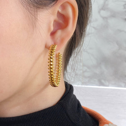 [CiCi]CLASH LARGE HOOP EARRINGS