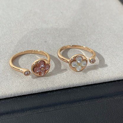 [CiCi]SUN 1 DIAMOND PINK MOP RING