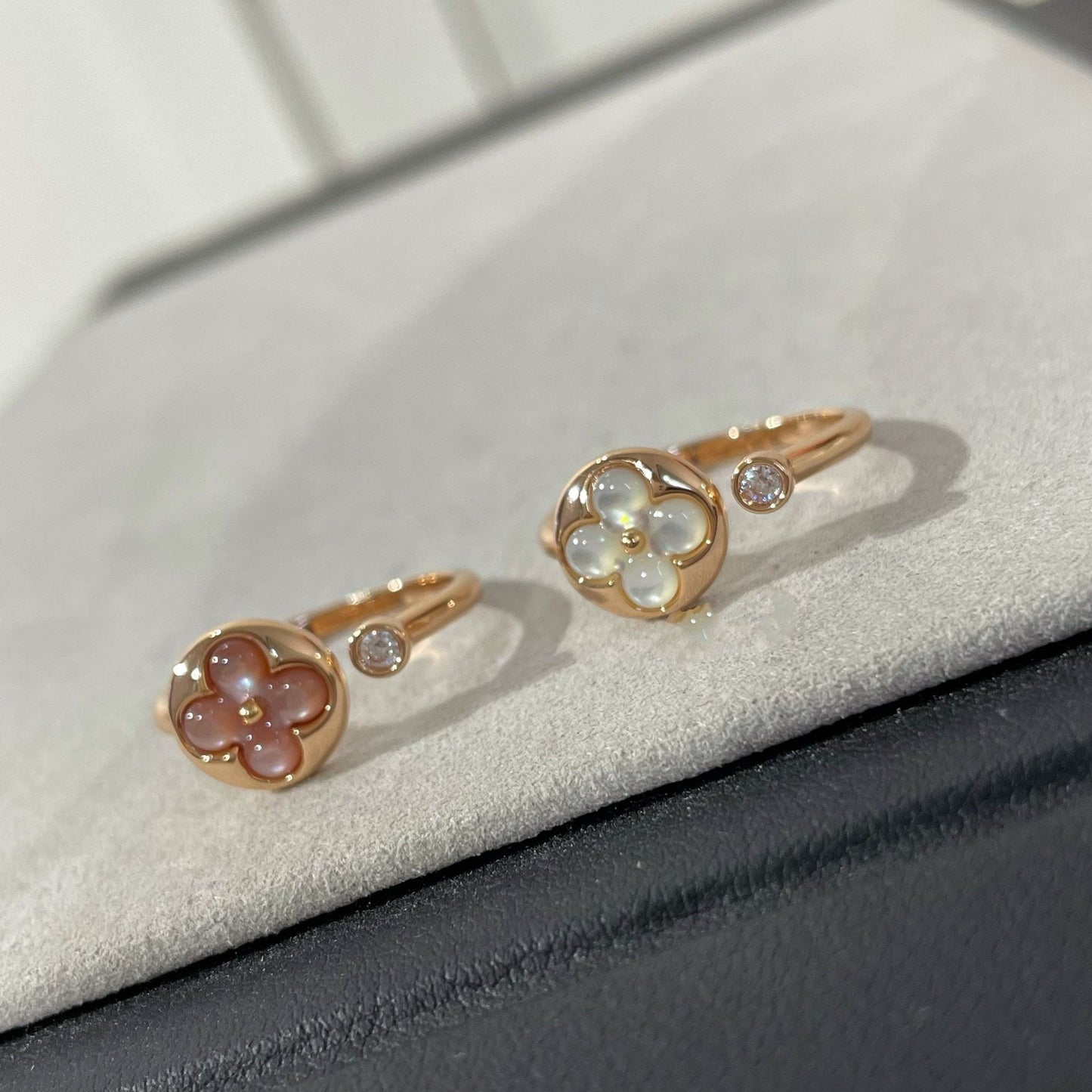 [CiCi]SUN 1 DIAMOND PINK MOP RING