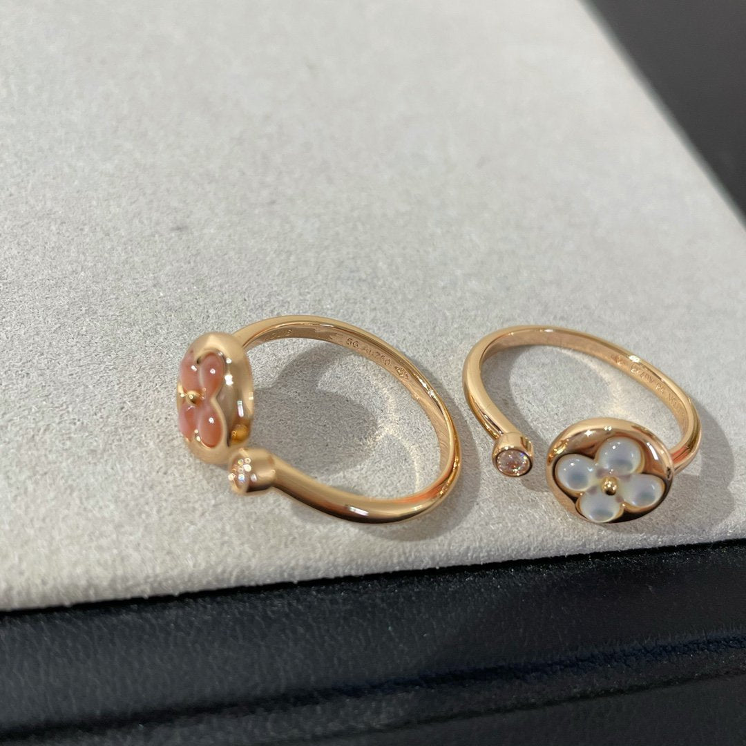 [CiCi]SUN 1 DIAMOND PINK MOP RING