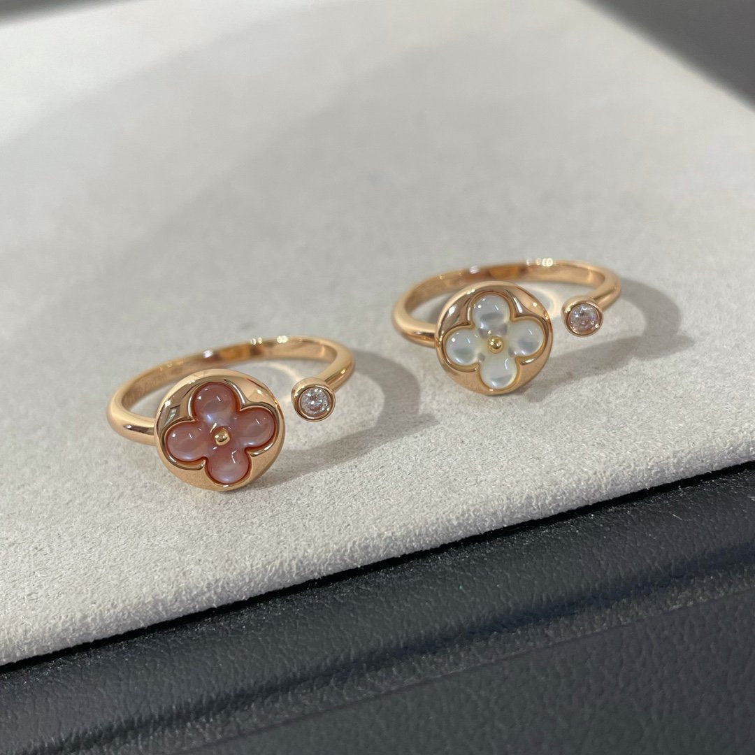 [CiCi]SUN 1 DIAMOND PINK MOP RING