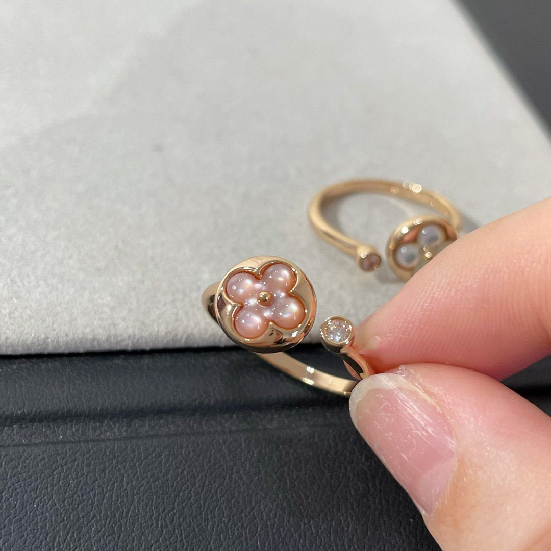 [CiCi]SUN 1 DIAMOND PINK MOP RING