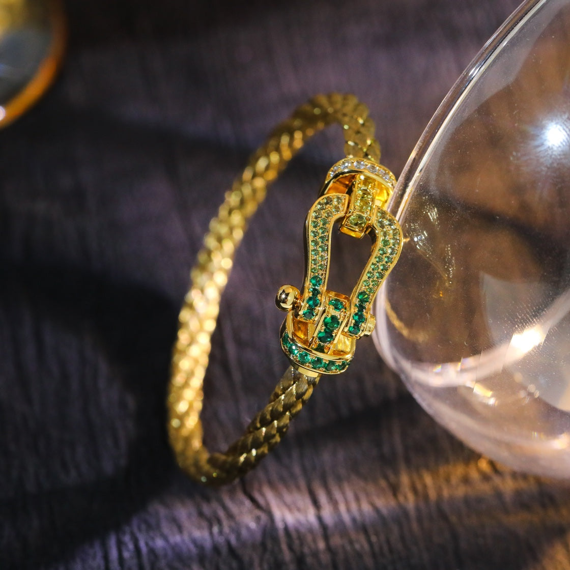 [CiCi]FORCE 10 GOLD GREEN DIAMOND PAVED