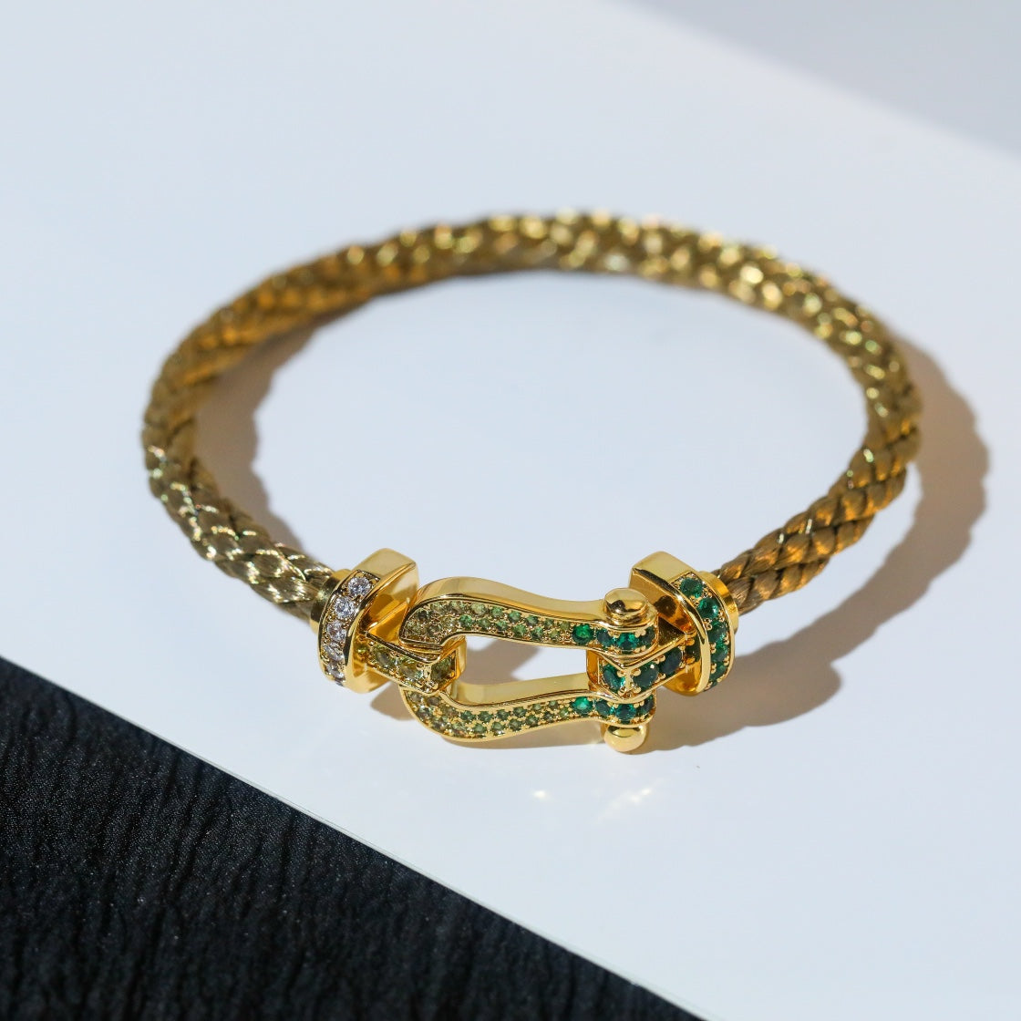 [CiCi]FORCE 10 GOLD GREEN DIAMOND PAVED