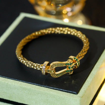 [CiCi]FORCE 10 GOLD GREEN DIAMOND PAVED