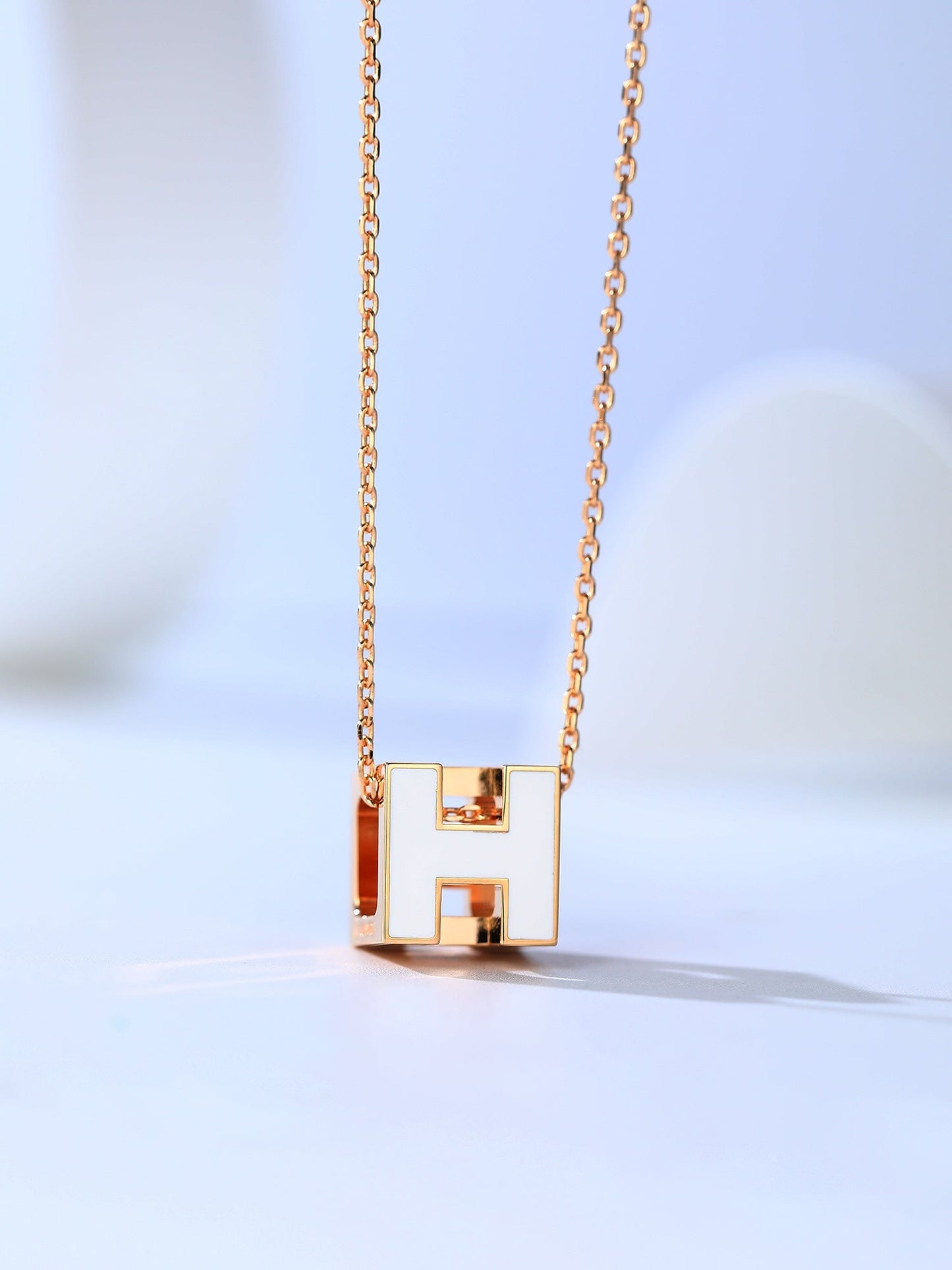 [CiCi]H CAGE PINK GOLD NECKLACE