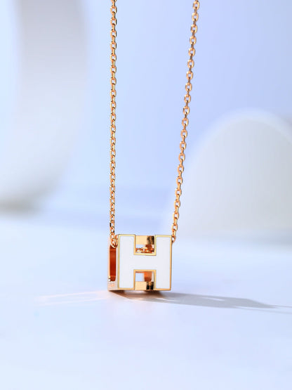 [CiCi]H CAGE PINK GOLD NECKLACE