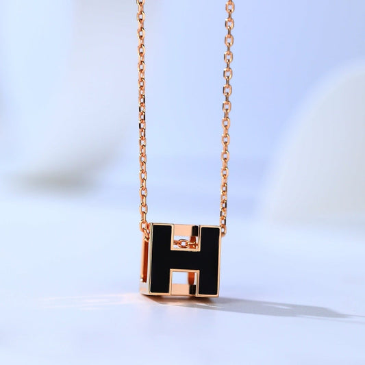[CiCi]H CAGE PINK GOLD NECKLACE