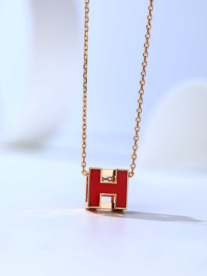 [CiCi]H CAGE PINK GOLD NECKLACE