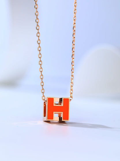 [CiCi]H CAGE PINK GOLD NECKLACE