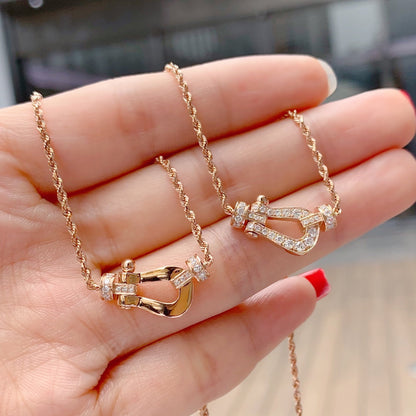 [CiCi]FORCE 10 PINK GOLD DIAMOND NECKLACE