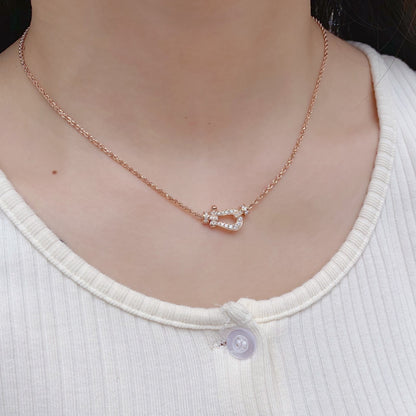 [CiCi]FORCE 10 PINK GOLD DIAMOND NECKLACE